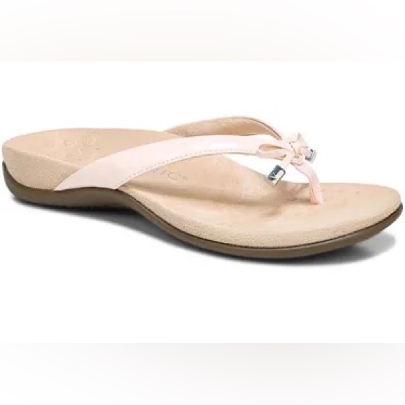 Vionic Shoes Vionic Bella Flip Flop Womens Sandals Size 95 Light Pink Patent Leather Poshmark